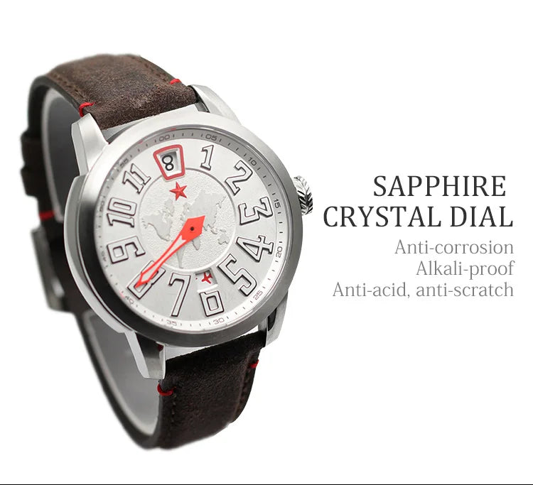 SEAKOSS Seagull 1963 One Hands Automatic Mechanical Watch China Aviation Pilots Wristwatches Sapphire Luminous Clock