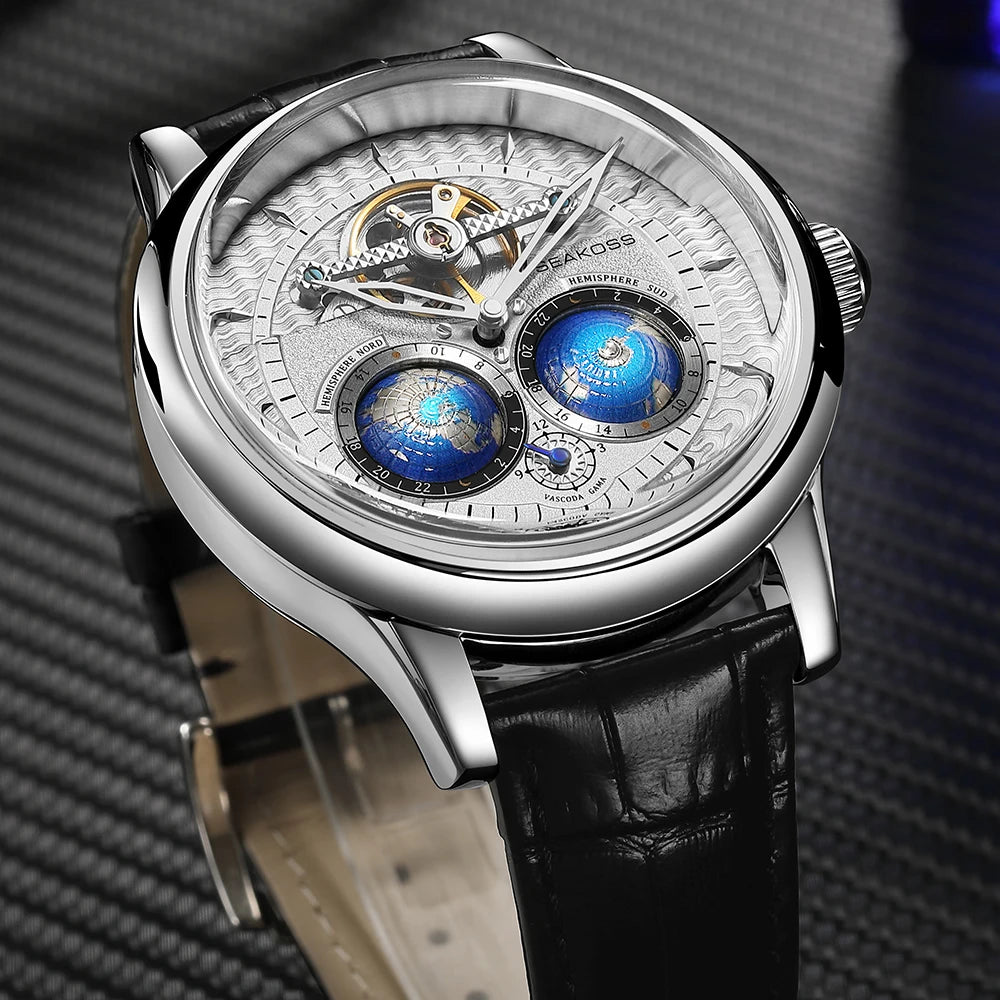 Seakoss OrbitaX 24H — Dual Globe Tourbillon Watch