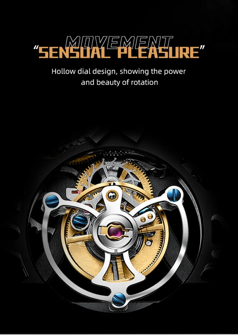 SEAKOSS Famous Style Square Flying Tourbillon Watch Carbon Fiber Bezel Mechanical Men Watch Top Quality Skeleton Male Clock Man