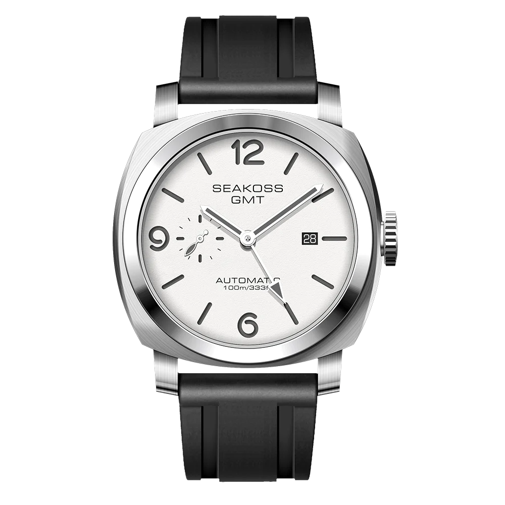 SEAKOSS 100m Diving Men GMT Automatic Mechanical Watches 1963 Clock Original Dual Time Zone Super Luminous Sapphire Wristwatches