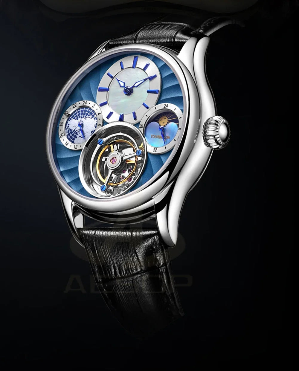 SEAKOSS Mechanical Men's Luxury WrisWatches Male Tourbillon Skeleton Hollow Watch Sapphire Waterproof Clock Support Dropshipping