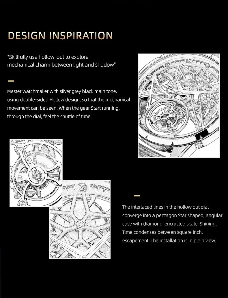 SEAKOSS Chinese Flying Tourbillon Men's Mechanical Wristwatches Thin Watch Male Hollow Skeleton for Luxury Sapphire Clock