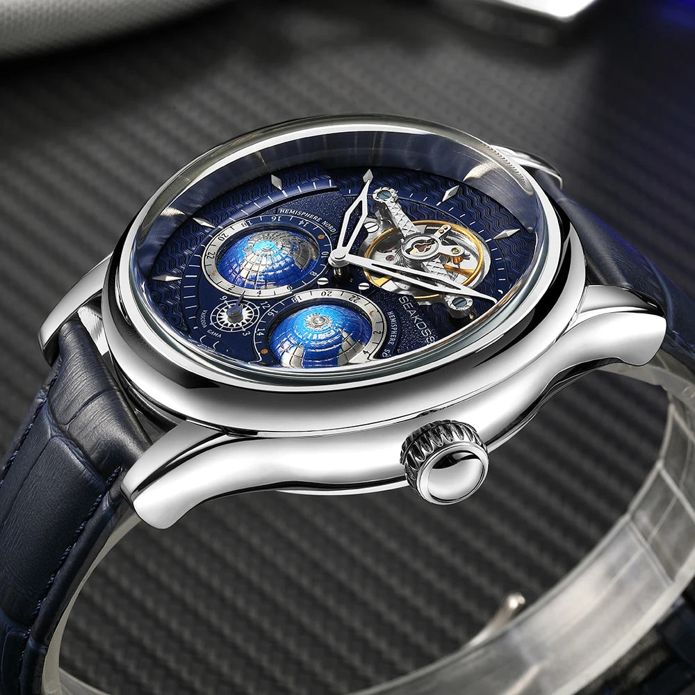 Seakoss OrbitaX 24H — Dual Globe Tourbillon Watch