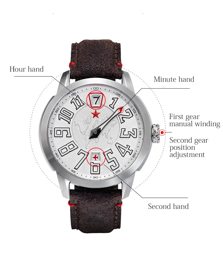 SEAKOSS Seagull 1963 One Hands Automatic Mechanical Watch China Aviation Pilots Wristwatches Sapphire Luminous Clock