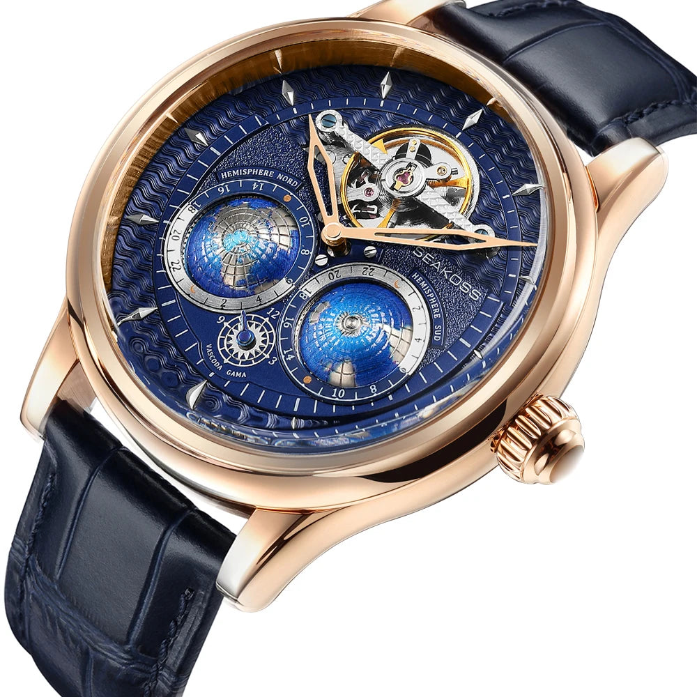 Seakoss OrbitaX 24H — Dual Globe Tourbillon Watch