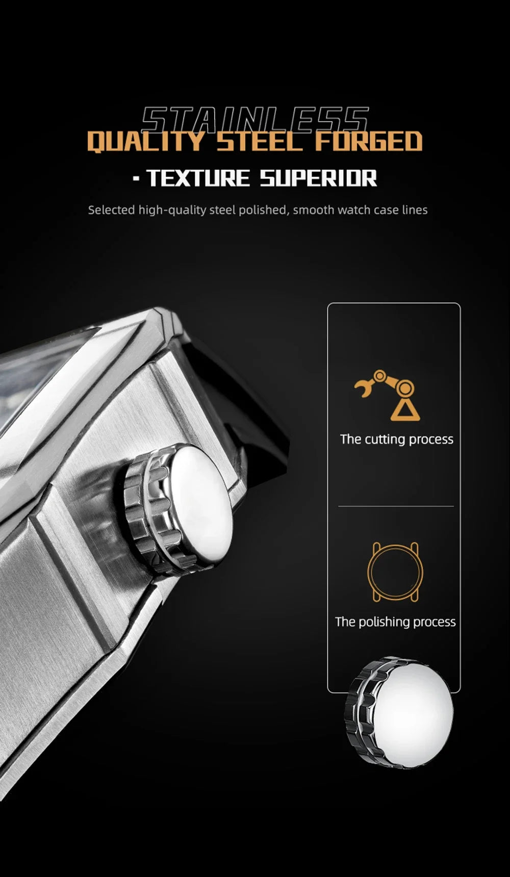 SEAKOSS Famous Style Square Flying Tourbillon Watch Carbon Fiber Bezel Mechanical Men Watch Top Quality Skeleton Male Clock Man
