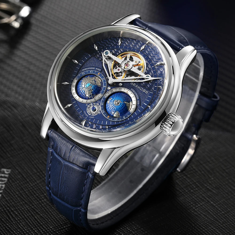 Seakoss OrbitaX 24H — Dual Globe Tourbillon Watch