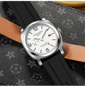 SEAKOSS 100m Diving Men GMT Automatic Mechanical Watches 1963 Clock Original Dual Time Zone Super Luminous Sapphire Wristwatches