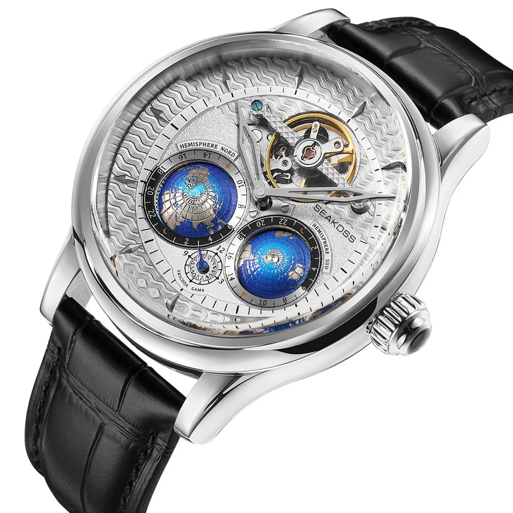 Seakoss OrbitaX 24H — Dual Globe Tourbillon Watch