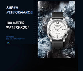 SEAKOSS 100m Diving Men GMT Automatic Mechanical Watches 1963 Clock Original Dual Time Zone Super Luminous Sapphire Wristwatches