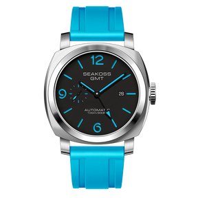 SEAKOSS 100m Diving Men GMT Automatic Mechanical Watches 1963 Clock Original Dual Time Zone Super Luminous Sapphire Wristwatches