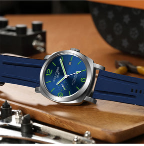 SEAKOSS 100m Diving Men GMT Automatic Mechanical Watches 1963 Clock Original Dual Time Zone Super Luminous Sapphire Wristwatches