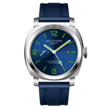 SEAKOSS 100m Diving Men GMT Automatic Mechanical Watches 1963 Clock Original Dual Time Zone Super Luminous Sapphire Wristwatches