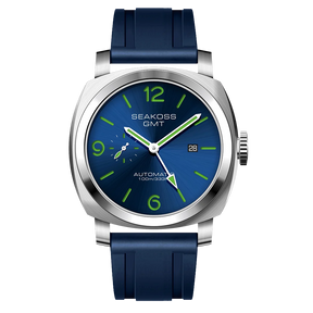 SEAKOSS 100m Diving Men GMT Automatic Mechanical Watches 1963 Clock Original Dual Time Zone Super Luminous Sapphire Wristwatches